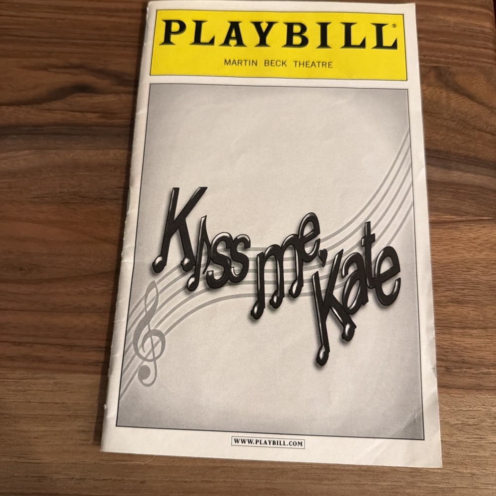 Kiss Me Kate Playbill August 2001 (Moses ; Carmello) Martin Beck Theatre